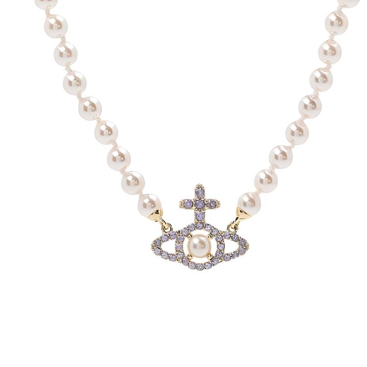 

Vivienne Westwood Logo Design Brass Necklace Unisex necklace Gold 6301011P-02R667-SM Basic Packaging-Dust Bag+Box