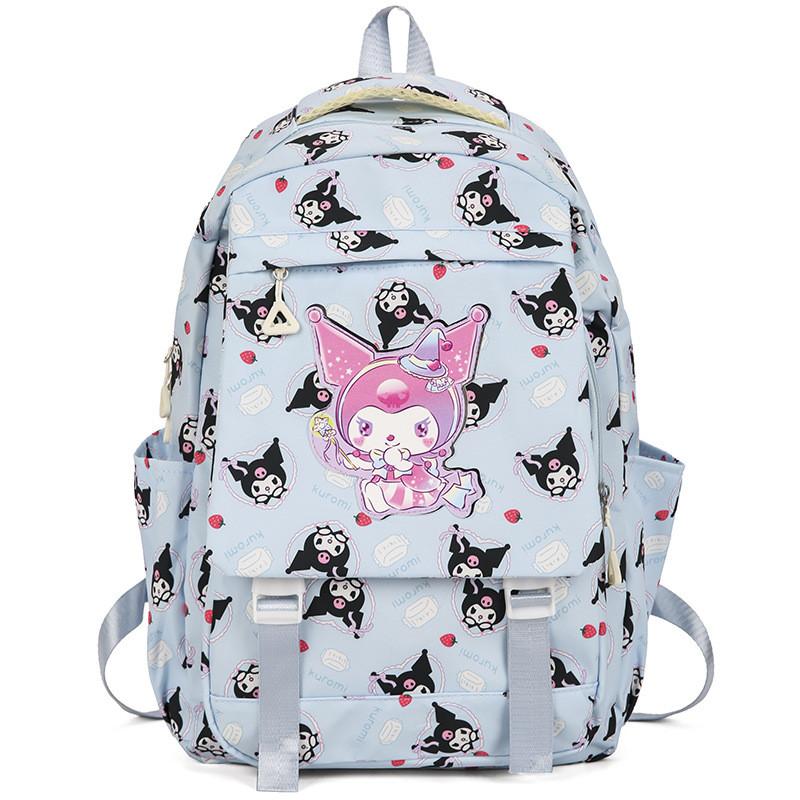 Stylish Nylon Backpack For Girls Large Capacity Cute Cartoon School Bag For Students