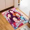 Custom Name Neon Kpop BP Rug for Living Room, Game Rooms, Office, Bedroom, Floor Mat Playful Design, fan gifts Christmas decor