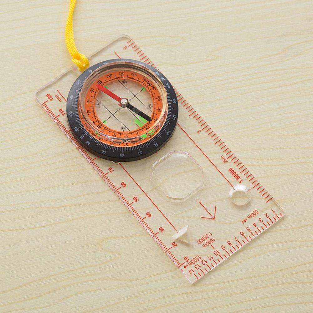 Thumb Compass Travel Kits Mini Ruler Compass Outdoor Navigation Compass Ruler Map Reading Scouts