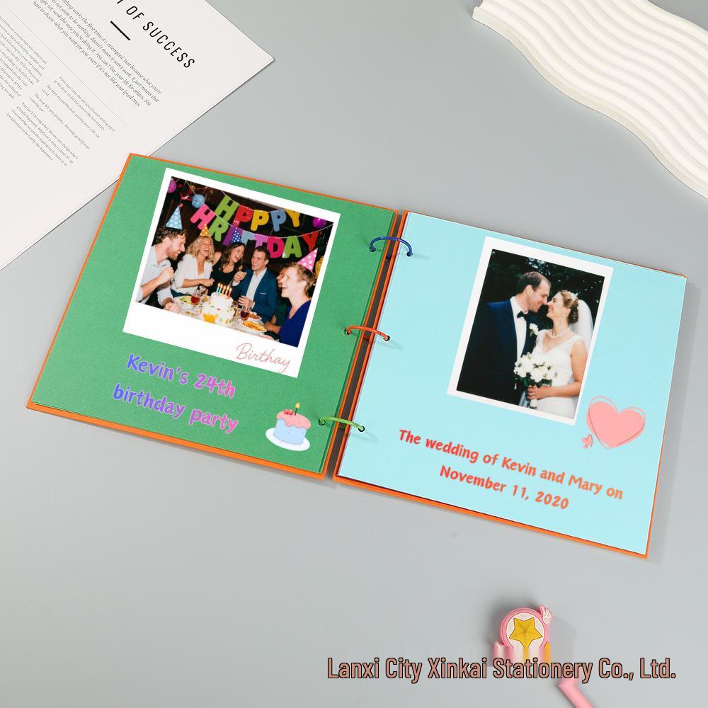 A4 Polaroid Fotoalbum – DIY Scrapbook mit Retro Kraftpapier