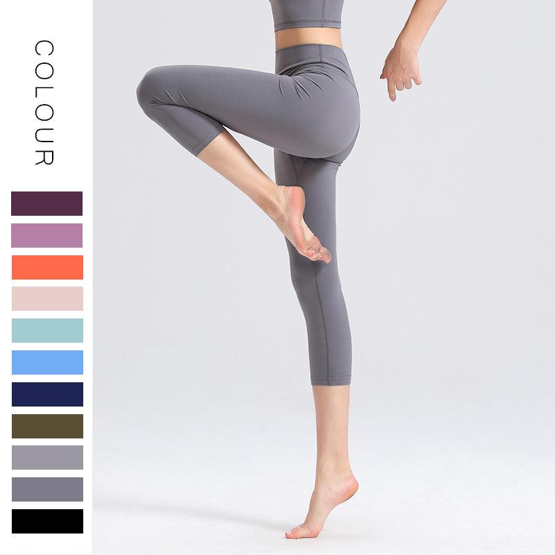 Nuovi Pantaloni da Yoga da Donna Pantaloni Sportivi da Donna a Vita Alta Sollevaglute Ad Asciugatura Rapida Pantaloni da Fitness Attillati Abbigliamento da Yoga Pantaloni a Sette Ottavi da Donna