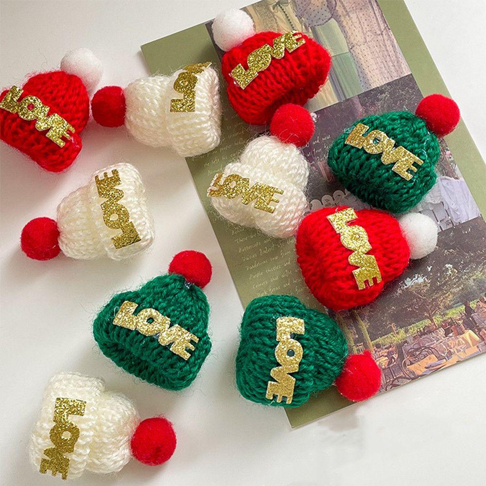 Supplies Christmas  Decoration Santa Claus Hat Woolen Hat Mini Christmas Hat Knitted Finger Hat