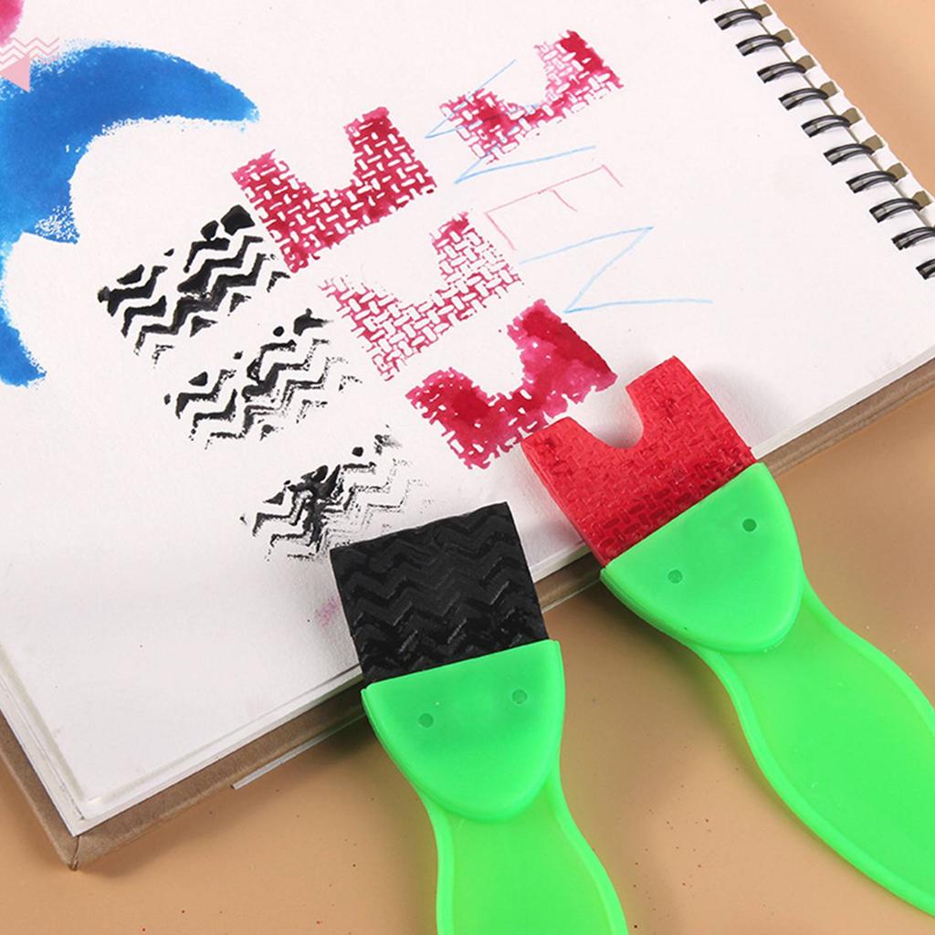 30PCS Children Paintbrushes Washable Paint Brushes Sponge Painting Brush Set with Apron for Toddler Kids Early DIY