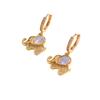 1 Pair Cute Small Elephant Dangle Earrings for Women Zirconia Earring Jewelry Wedding Party Accessories