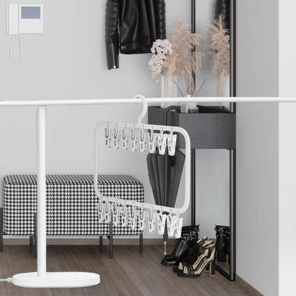 Windproof Sock Drying Rack Portable Drying Rack with Clips  Baby Clothes Drying