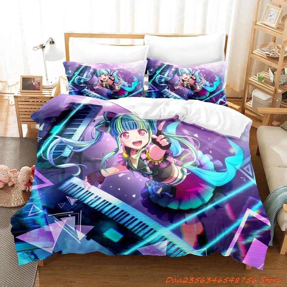 

Новый постельный комплект RAISE A SUILEN Односпальный Полуторный Двуспальный Кинг-сайз Комплект для кровати Взрослый Детский Спальня Комплекты пододеяльников Аниме Комплект простыней EU Twin 135x200cm