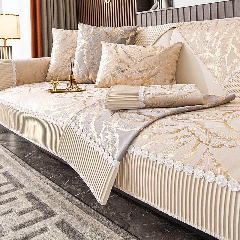 1pc Simple Modern Couch Cover, Sofa Slipcover Four Seasons Universal Non-slip Sofa Cover,Furniture Protector For Bedroom Office Living Room Home Decor
