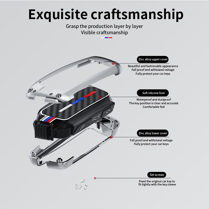 Kryt pouzdra na klíče z lehké slitiny Shell Fob pro BMW i7 X7 G07 LCI iX I20 X1 U11 řady 7 G70 G09 XM U06 G81 M3 2023 Protector Keyless