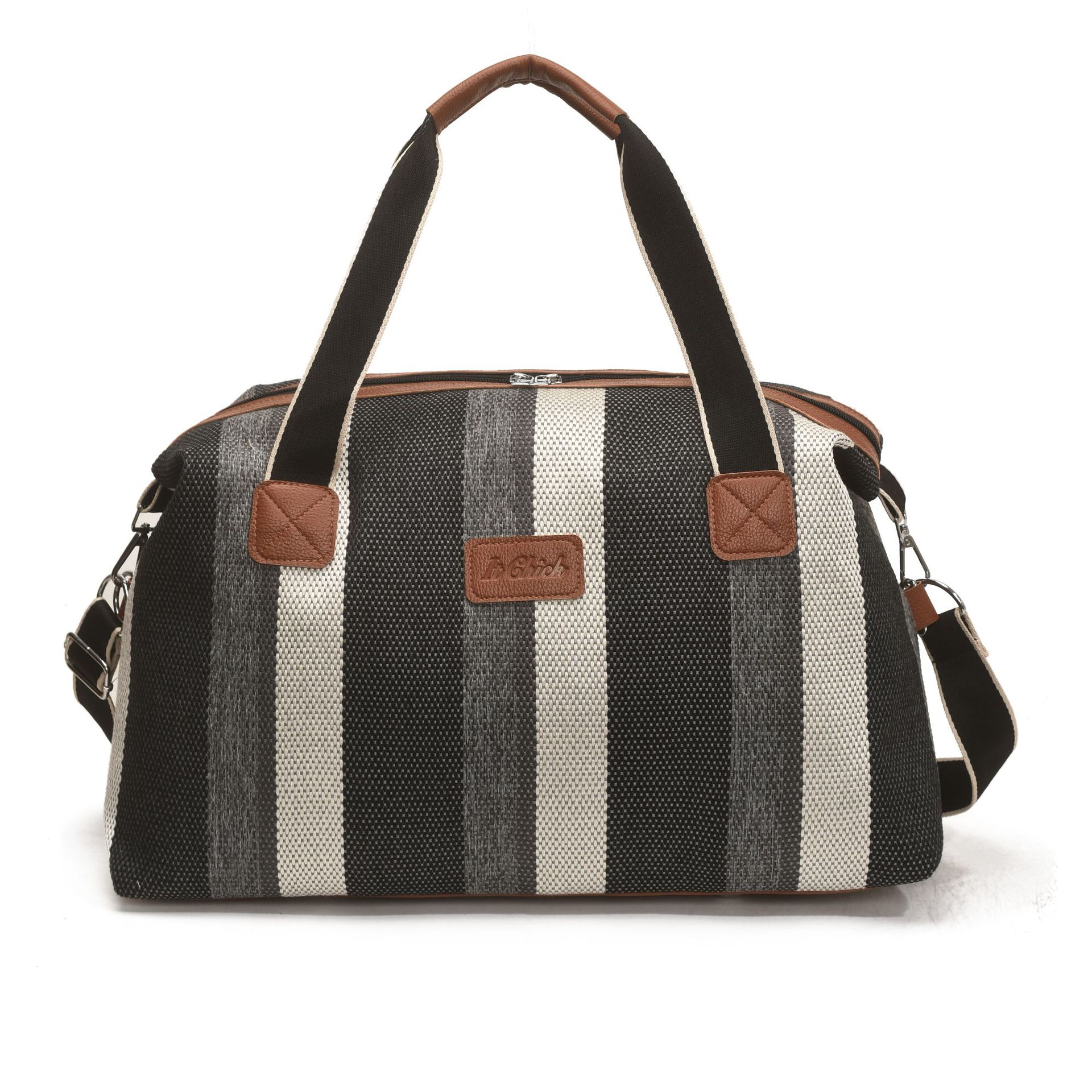 

Вместительная сумка-тоут Stripe высокого качества, мягкая, прочная, модная, изысканная, легкая, для поездок на работу, для улицы, для пляжа, кроссбоди, на плечо, сумка-ведро чёрный