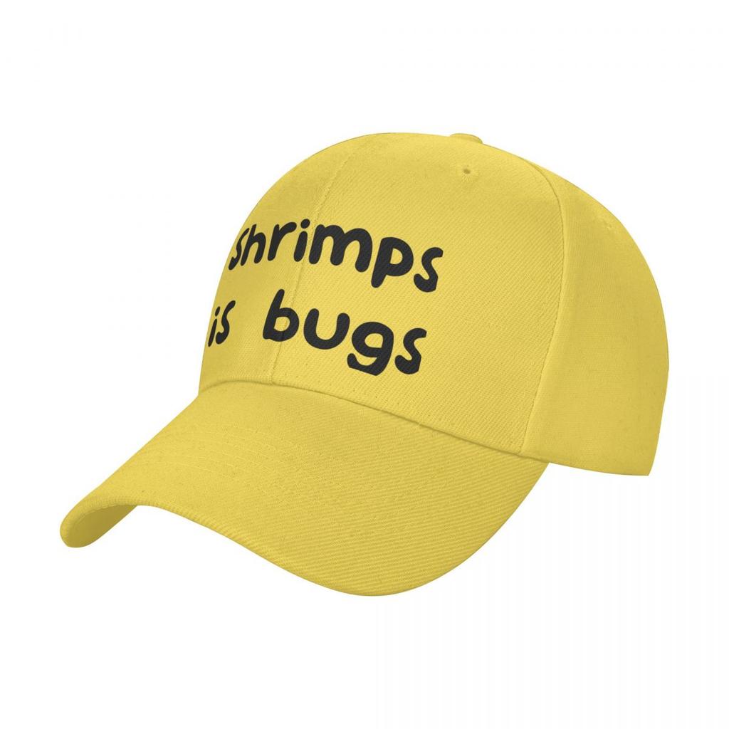 Shrimps Is Bugs Two Lines Baseball Cap Golf Hat Snap Back Hat Wild Ball Hat Beach Women's Beach Men's