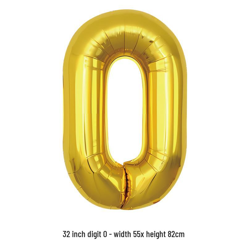 32-Inch White Number '40' Birthday Balloon, Aluminum Foil Party Decoration Prop