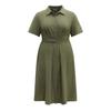 New Casual Button Dress Polo Collar Tie Short-sleeved Summer Dress