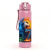 1PC Fiery Number Seven Art 750ml Color Plastic Sports Water Bottle Leakproof Flip Straw Lid Suitable for Sports Office Home Use