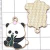 30 Mixed Black & White Enamel Panda Charms for DIY Jewelry
