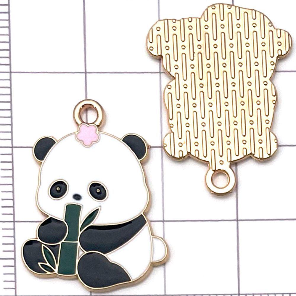 30 Mixed Black & White Enamel Panda Charms for DIY Jewelry