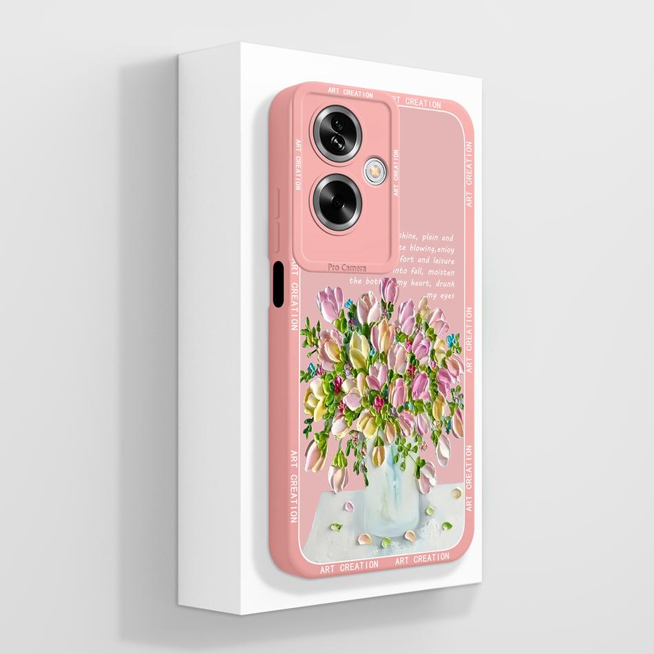 Cute Panda Covers For Oppo A79 5G Case For Oppo A2 5G Full Protection Funda For Oppo A 79 Housing Soft Liquid Silicone Back Capa