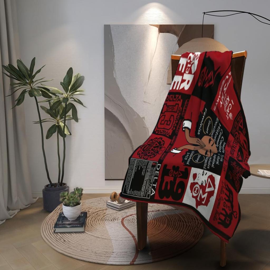 Sorority Gifts for Women - J1913 Elephant Sorority Blankets 50''x60' DST Throw Blanket for African American Sorority Women/Girls Birthday Gift