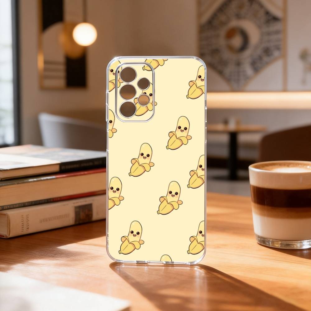 cute banana fruit pattern Phone Case For Samsung S25,S24,S21,S22,S23,S30,Ultra,S20,Plus,Fe Transparent Cover