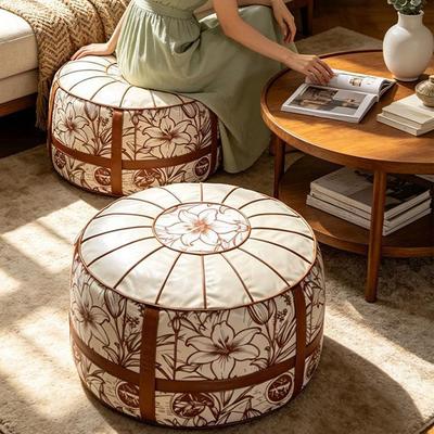 Boho Muster Hocker Pouf Füllbares Design Aufbewahrungshocker Neuer Hockerbezug Wohnzimmer