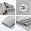 American Vintage Plaid Shirt With Puppy Patches Floral Tie Loose Fit Teens Long Sleeve Casual Top