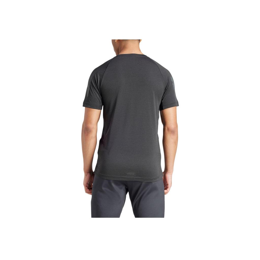 Adidas Gym+ Training BrandLove Quick-Dry Fitness T-Shirt Men Tops Black Dark-Grey IN5576