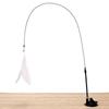 Interactive Cat Feather Wand Toy Suction Cup Hands-Free Cat Teaser Toy With Replaceable Feathers For Kitten Play