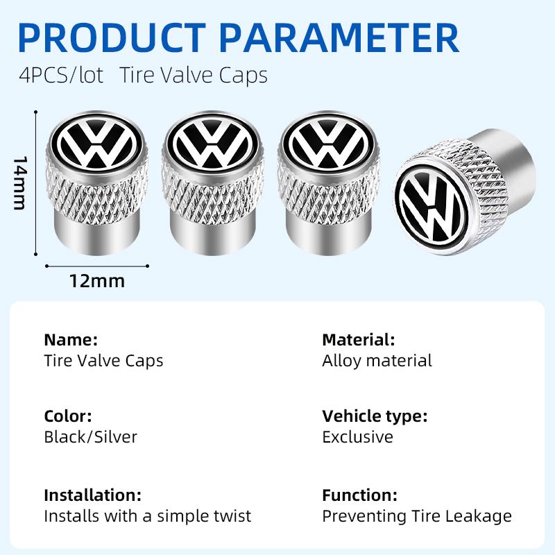 Dla VOLKSWAGEN Nowy Samochód Nakrętka Zaworu Powietrza Wentyla Koła Pokrowiec Przeciwpyłowy Opony Akcesorium Dla Volkswagen VW GTI R Golf 7 Polo Tiguan Passat Jett