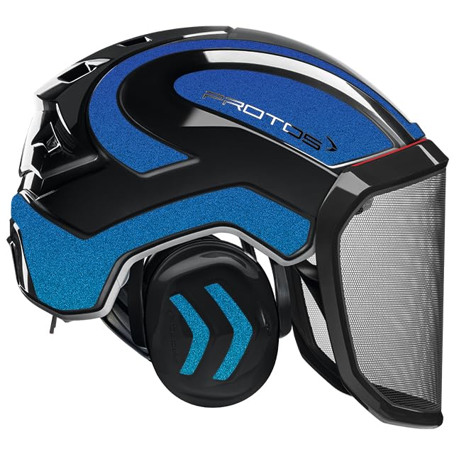 Pfanner PROTOS Arborist Helmet (Black X Metallic Blue)