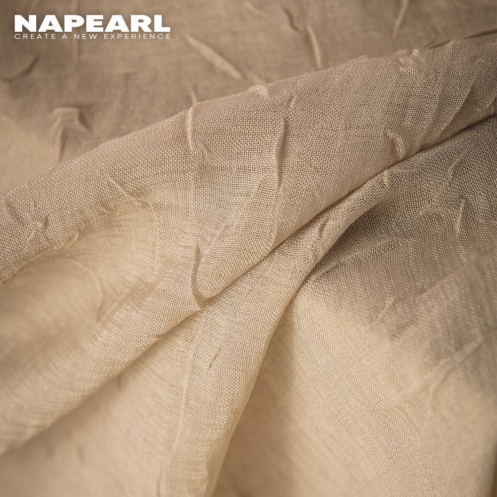 1PC NAPEARL Modern Elegant Sheer Curtain Pleated Fabric Upgrade Window Tulle Curtain for Living Room Bedroom Home Decor