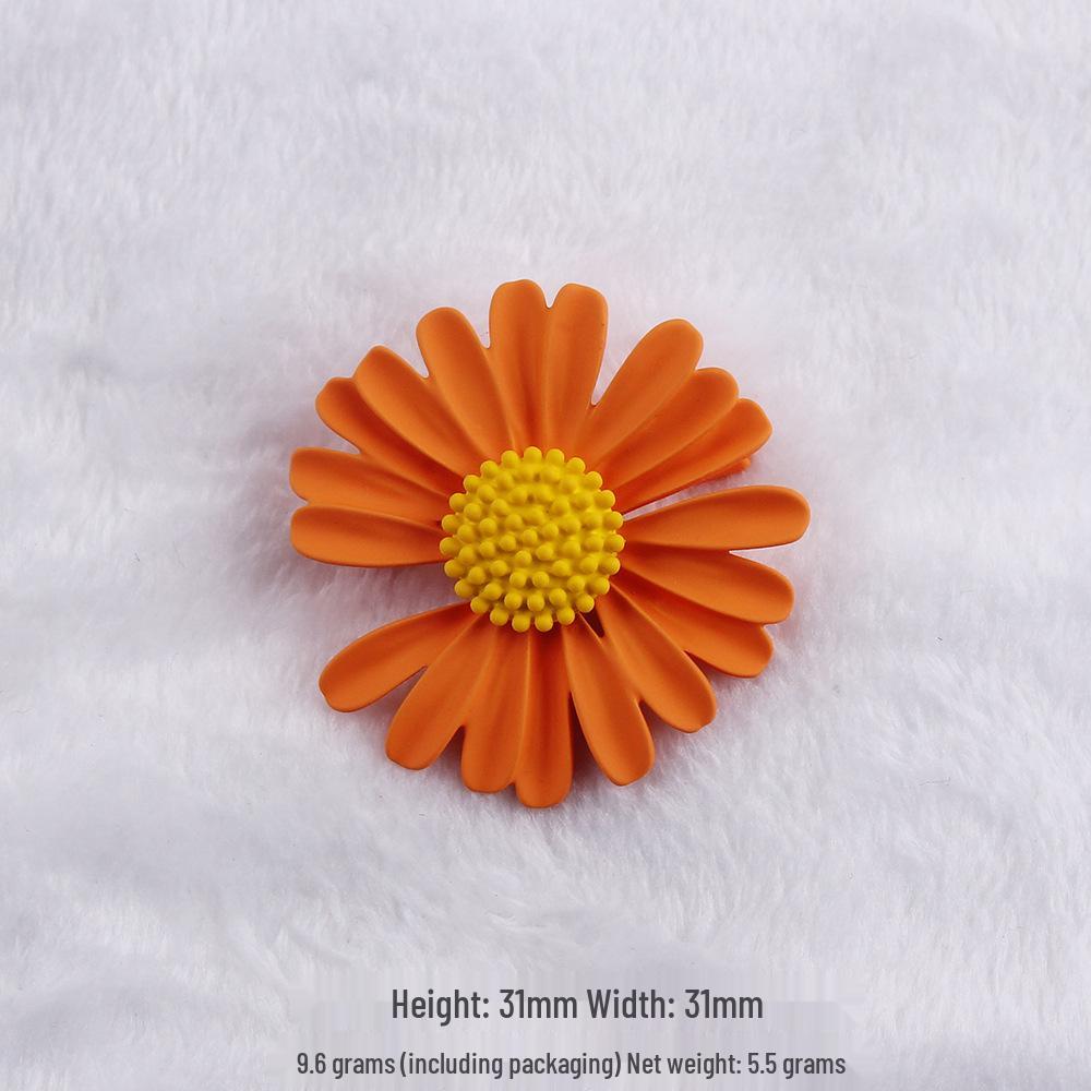 Drip Oil Small Daisy Brooch - Women's Anti-Exposure Corsage Pin Buckle, High-End Clothing Accessory.