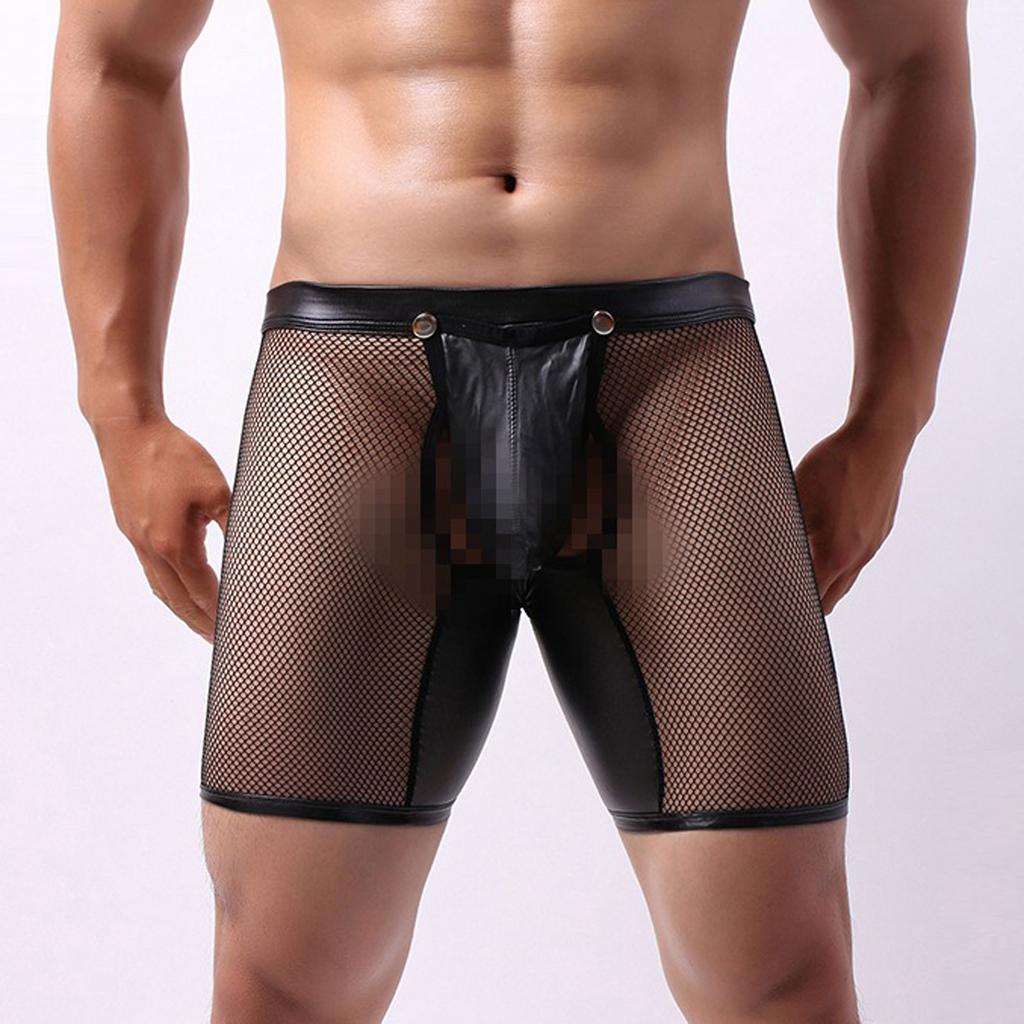 Man Sexy Mesh Hollow Out Lingerie Breathable Knickers Underpants Underwear