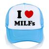 I Love MILFs Heart Baseball cap Graphic Cotton pop Mesh Breathable Trucker hat Birthday Gifts Summer Style Unisexs hats