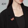 Metal Butterfly Brooch Faux Pearl Rhinestone Brooch, Dainty Decorative Badge Fashion Accessories Pin, Sweater Cardigan Coat Dress Jewelry Anti-rust