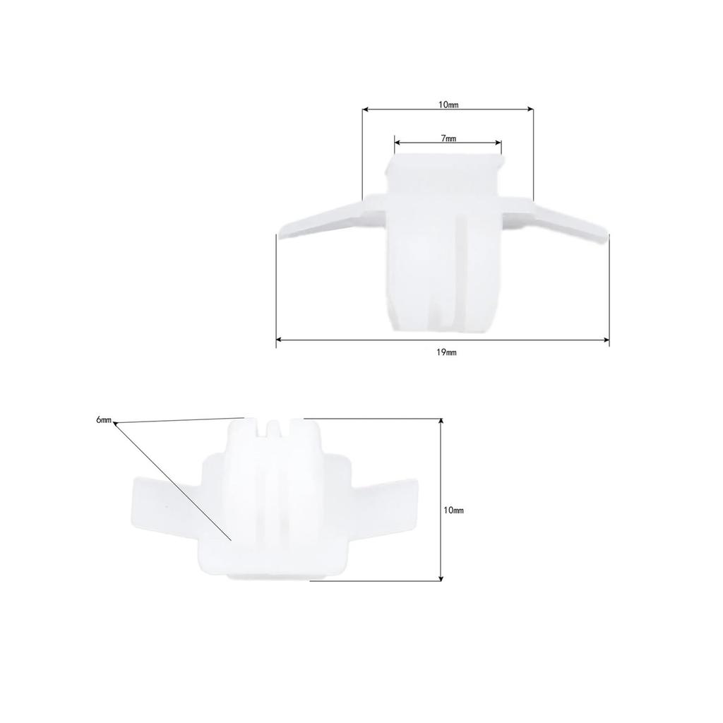 QASTGDE 50 Stück Flügelbogen-Zierleistenclips, Umrandungs-Zierleiste, kompatibel mit 91513-SMG-E01, Autozubehör für Frontclips, Weißes Nylon