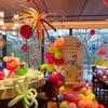 Colorful Dopamine Birthday Balloons and Backdrop for Kids' Party