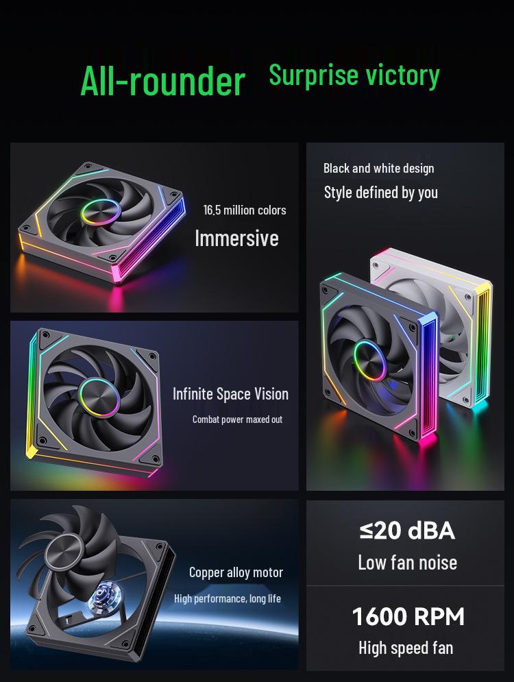 Ice Man 12cm ARGB PWM Silent Prism 8pro Cooling Fan