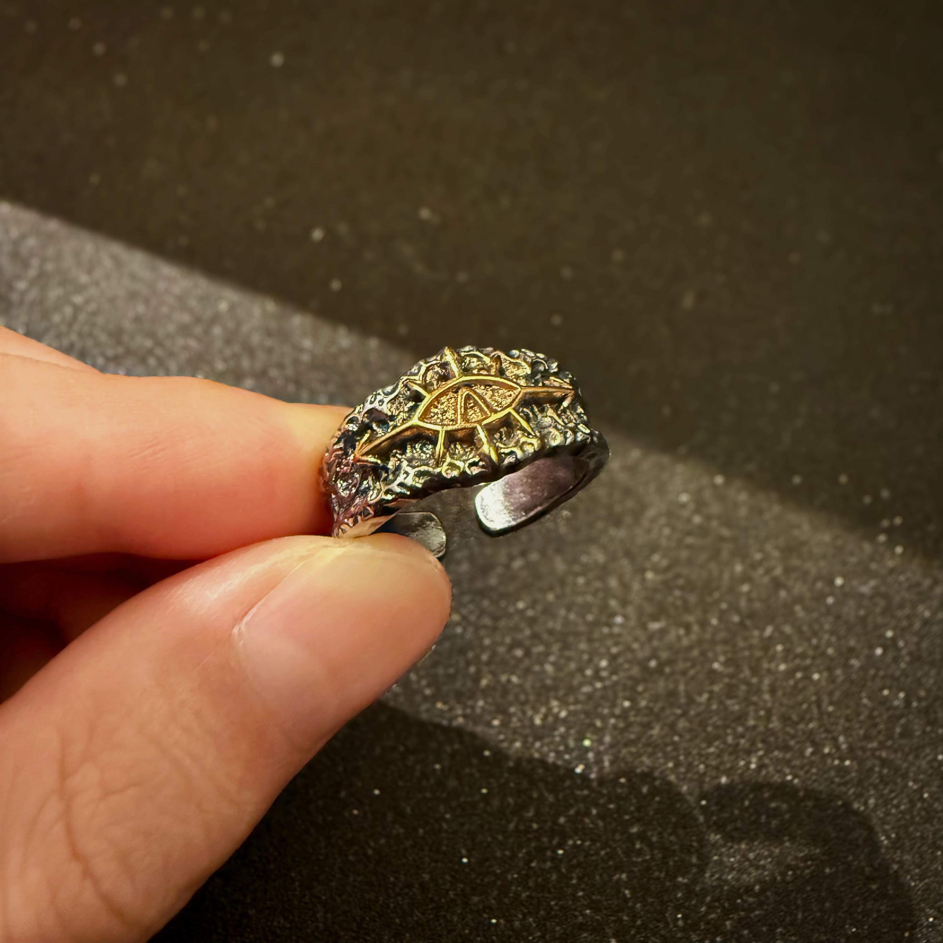 

Ретро 13-й Черный Крестовый Поход Регулируемое Открытое Кольцо Для Мужчин Панк Готика Дерзкое Медное Украшение Аксессуары Warhammer 40K Подарок Для Него 8-11