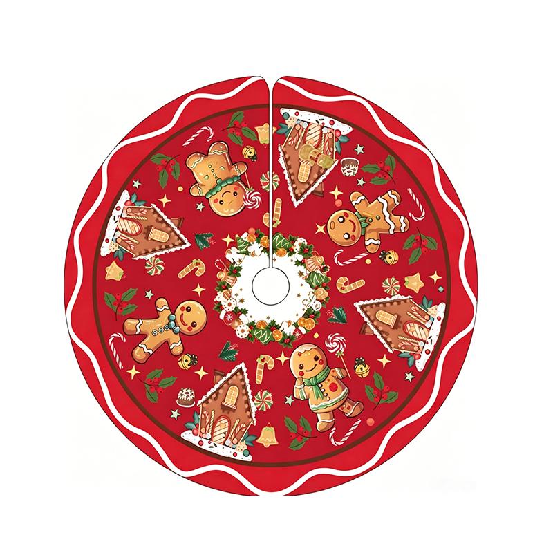New Christmas Tree Skirt Creative and Exquisitely Printed Tree Skirt for The Base of Your Christmas Tree Christmas Decoration