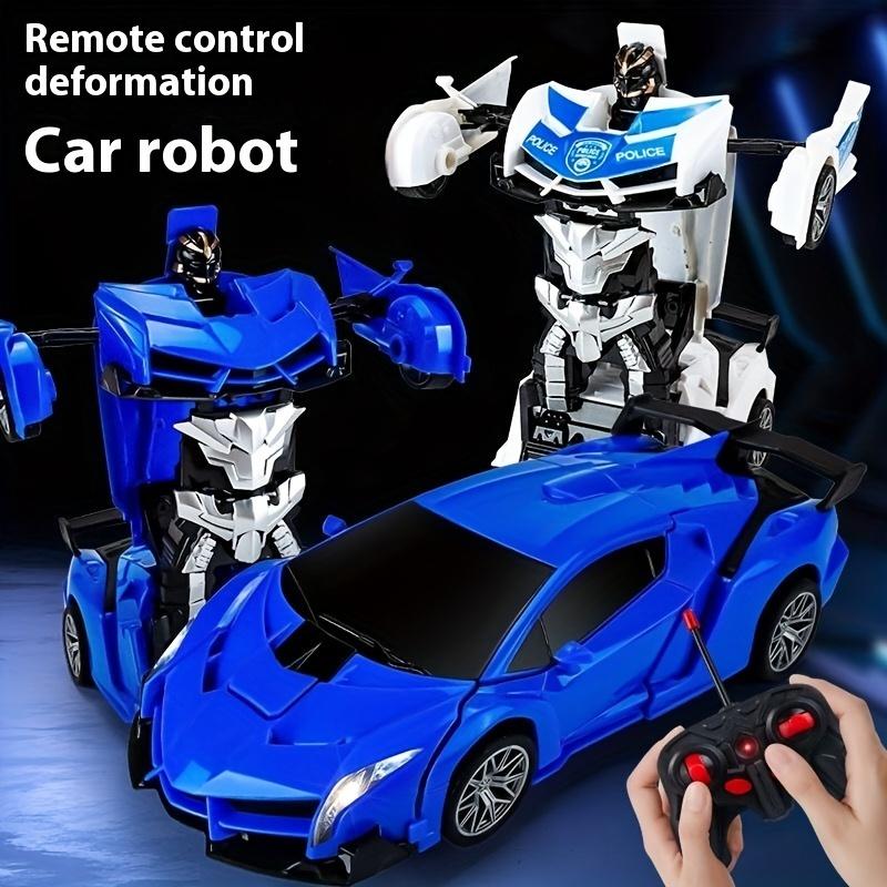 Coche Robot Transformable con Control Remoto 2 en 1, Mini Coche de Carreras RC de Juguete, Transformación Automática, Regalo Educativo STEM para Niños