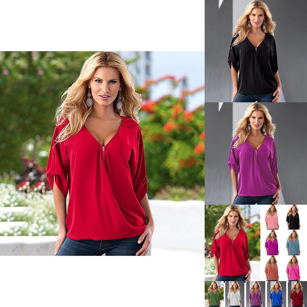 Stylish Plus Size Women Summer Chiffon Tank Top T-shirt Perfect For Casual Outings