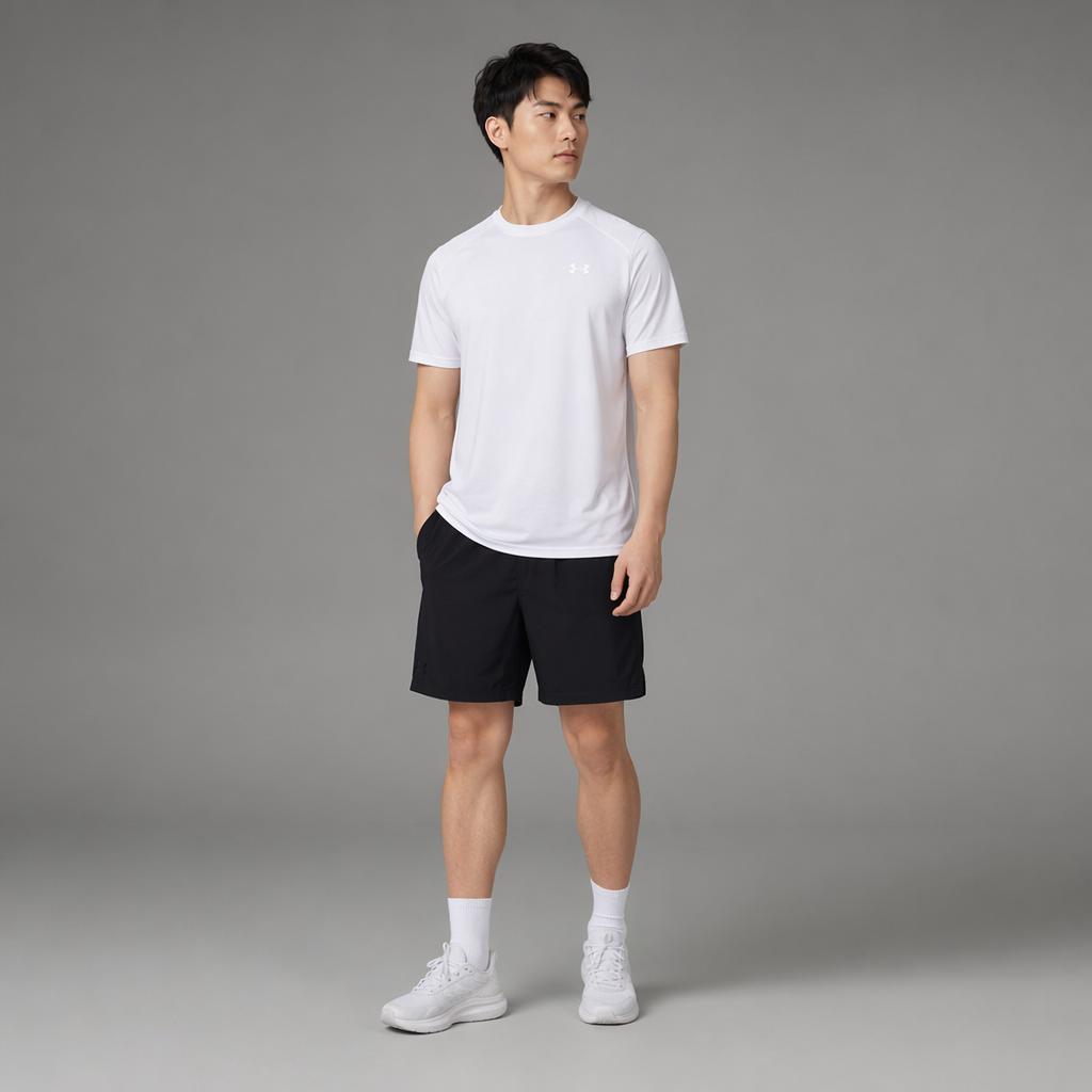 Under Armour Coolswitch Running Sports Fitness Comfortable Sweat-Wicking Lightweight Classic Short Sleeve T-Shirt Men tops White 1371129-102
