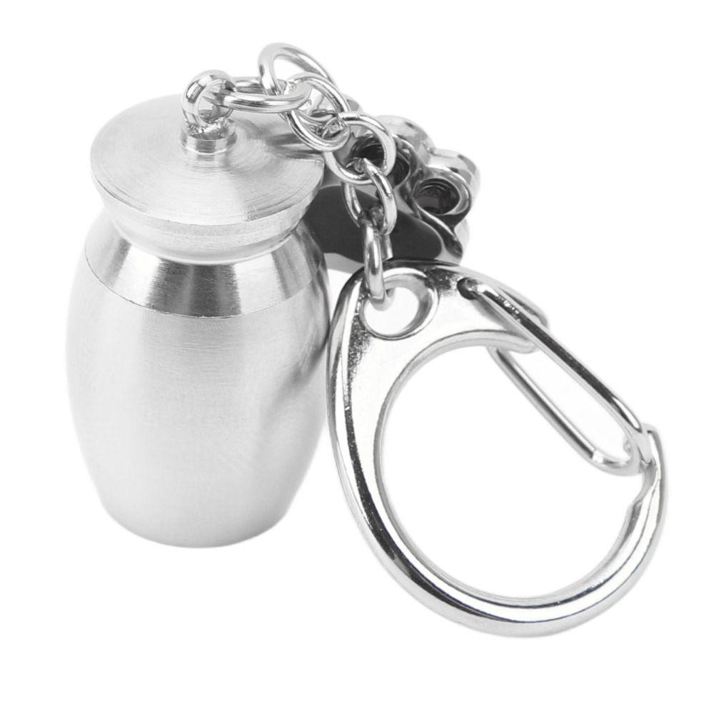 Stainless Steel Pet Urns Keychain Pocket Size Paw Print Urn Durable Pet Ashes Keepsake Dog Ashes
