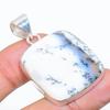 Dendrite Opal Gemstone Handmade 925 Sterling Silver Jewelry Pendant 1.65" SU-8734