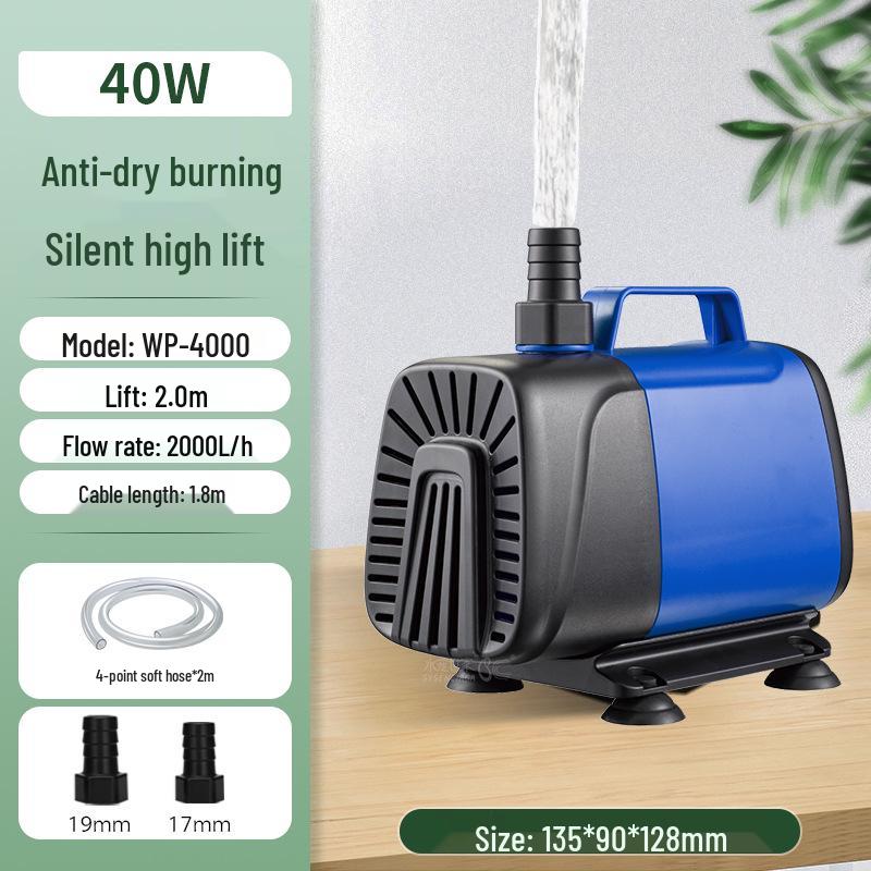 High-Power Amphibious Submersible Aquarium Pump for Filtration and Circulation