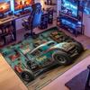 Vintage Car Garage-Themed Rug, Suitable for Living Room, Bedroom, Game Room, Computer Room and Home Décor.