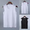 Men Summer Sport Vest O Neck Hollow Out Good Breathability Plus Size Solid Color Sleeveless Sweat Absorption Quick Dry Pullover Gym Fitness Jogging