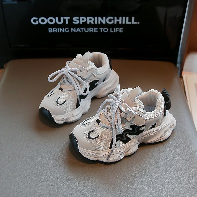 Children's sports shoes 2025 spring and autumn new boys' shoes girls' dad shoes breathable mesh casual running shoes tide