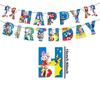 MINISO 7piece Party Decoration Set Including 1piece Letter Banner 6 Piece Spiral Sonic Birthday Party Decorations