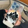 Ink Snow Mountain Sunset Phone Case For Iphone 17 16 Plus 15 Pro Max 11 13 12 14 17E 16E Thin Shockproof Bumper Cover Fundas